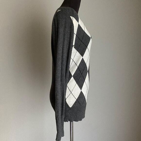 Old Navy sz S gray cotton diamond geo print sweater - Picture 9 of 9